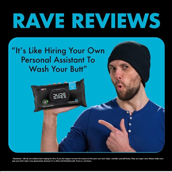 DUDE WIPES 3 pack of flushable wipes for men and their manly regions - Picture 6 of 6